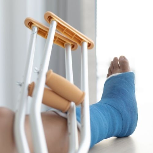 Foot injury in workplace